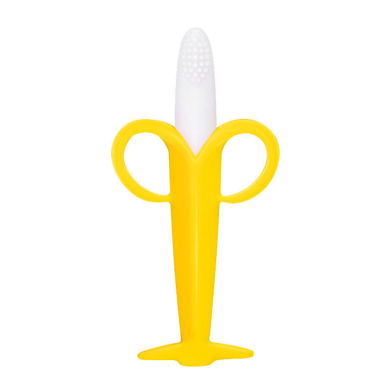 Baby Safe Banana Shape Baby Teether Toys Silicone Toothbrush