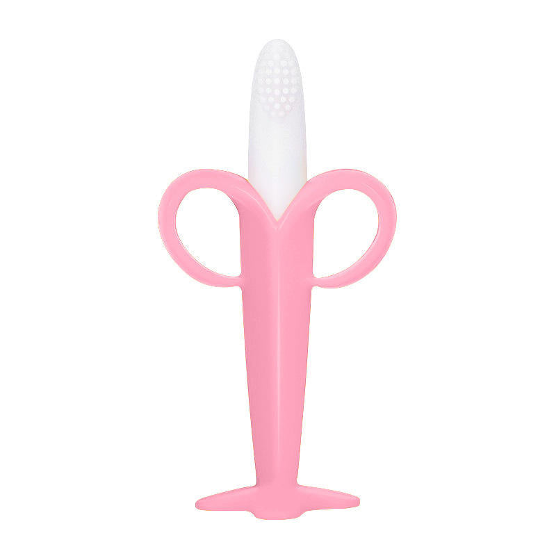 Baby Safe Banana Shape Baby Teether Toys Silicone Toothbrush