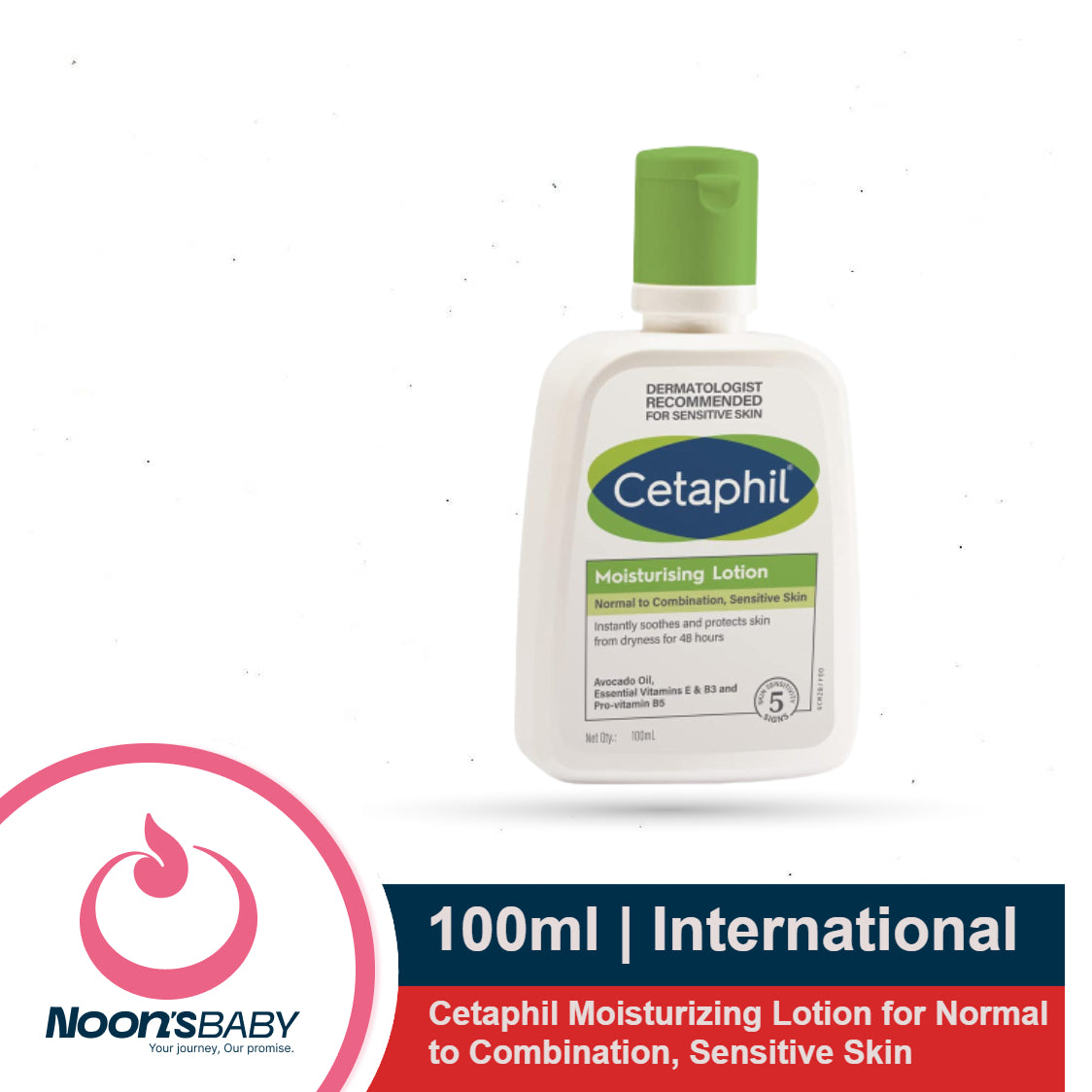 Cetaphil Moisturizing Lotion 100ml for Normal to Combination, Sensitive Skin