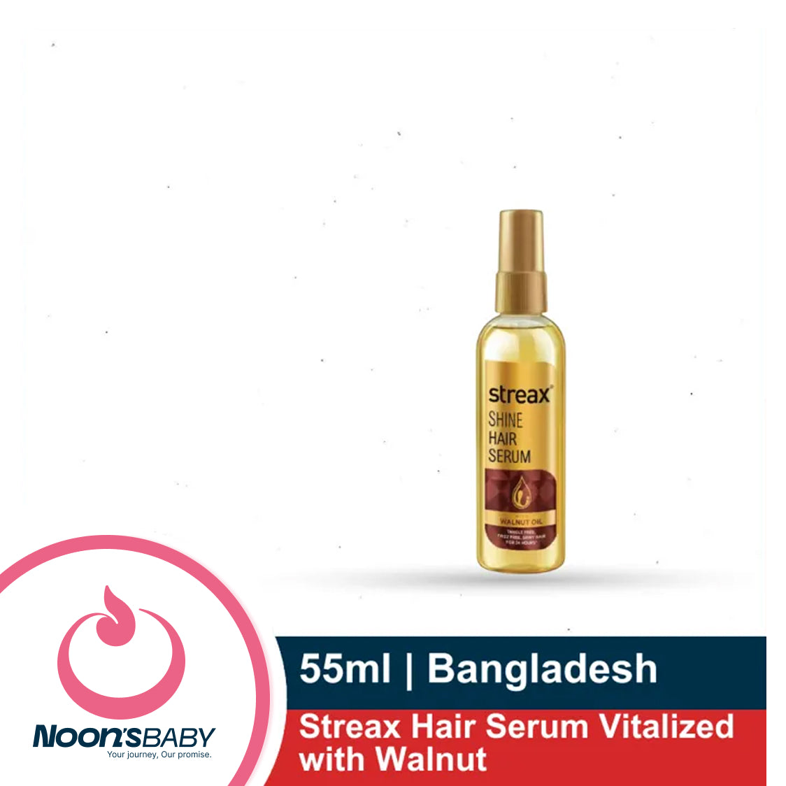 Streax Hair Serum Vitalized with Walnut Oil 115ml / 55ml | Made in Bangladesh