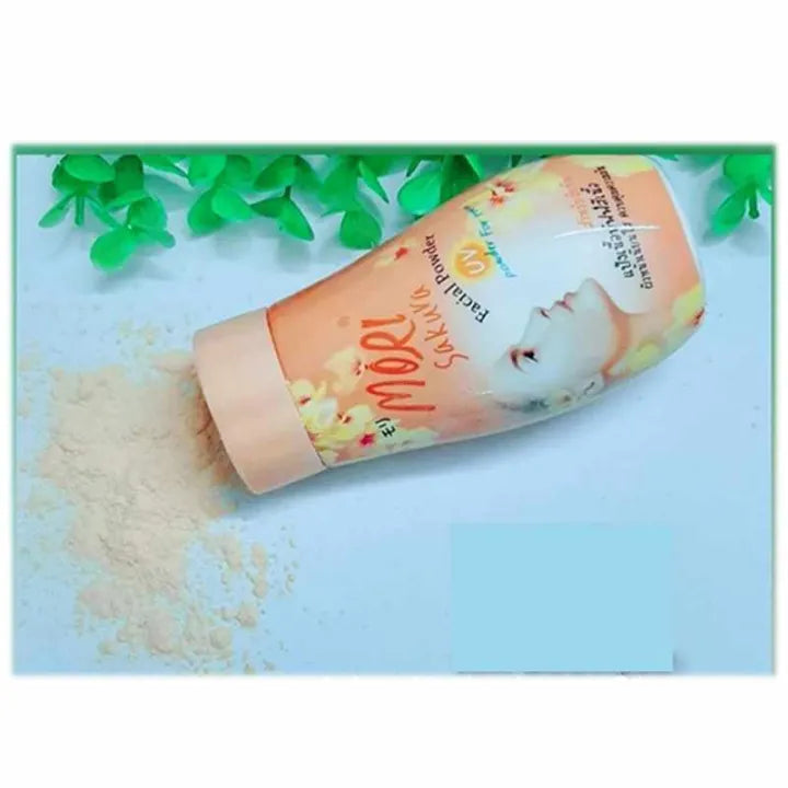 Mori Sakura Facial Powder With UV Protection 50gm Pink/ Orange | Made in Thailand