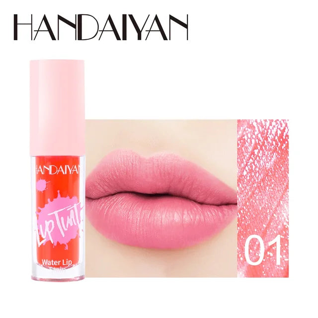 Handaiyan Water Lip Stain Lip Tint | Shade 1-6 | Waterproof Long lasting Smudge proof Plumper Liquid Lipstick and Moisturizing Blush| High pigmented lip Gloss