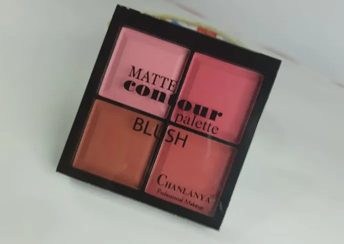Chanlanya 4in1 Color Blush Palette - Matte Contour Shade 1,2,3,4 Available | International