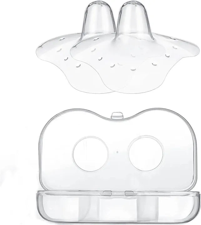 2pcs Silicone Nipple Shield with Carrying Boxes/ Without Box Breastfeeding Nipple Cover