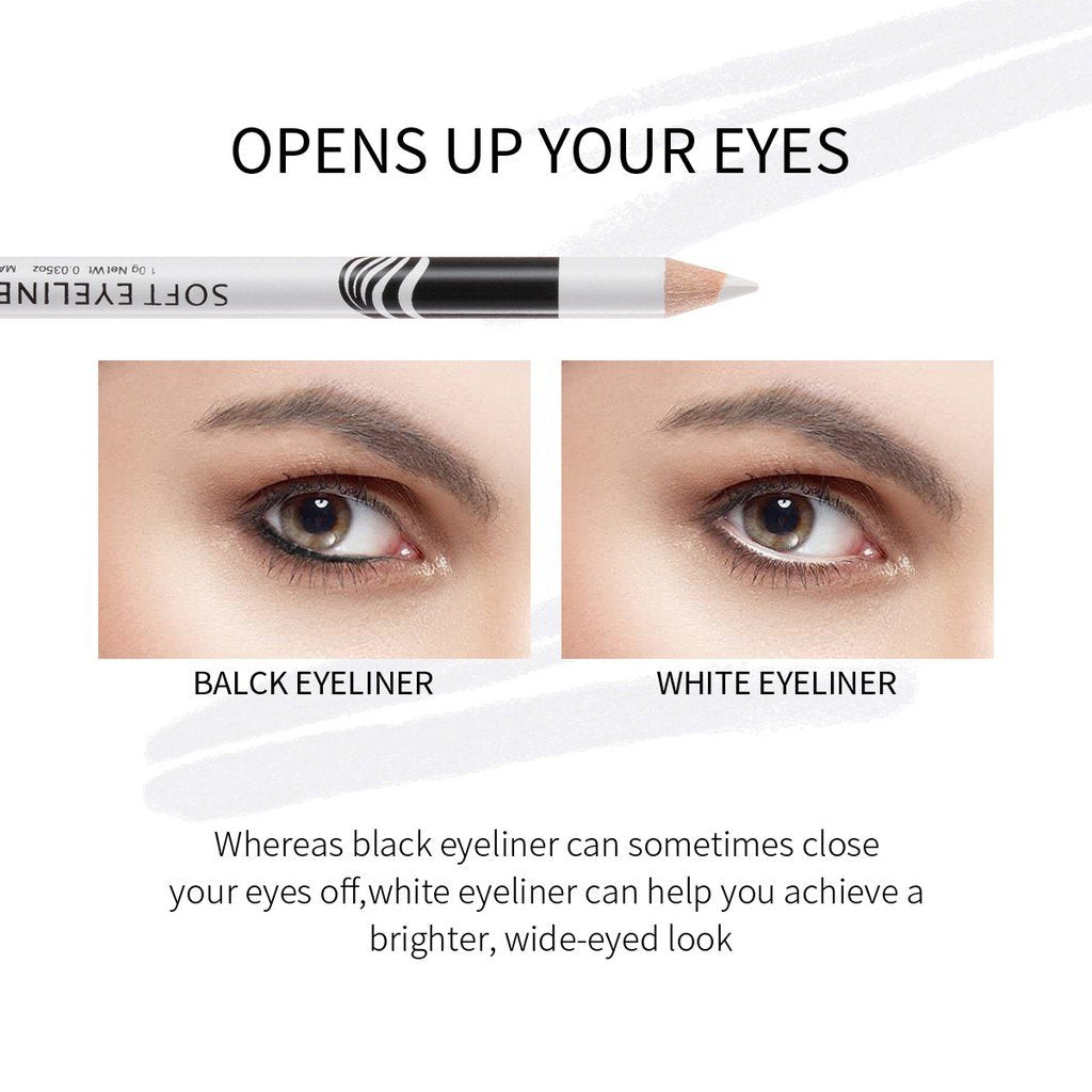 1pcs Beauty Glazed Soft Eyeliner Pencil White