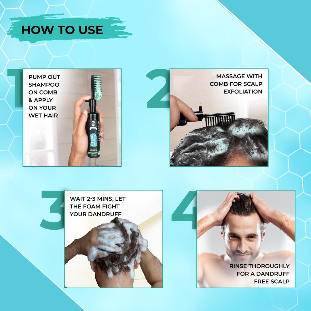 Muuchstac Cocoalo Hair & Scalp Exfoliating Shampoo For Men 70ml – Deep Cleansing Formula for Healthy Hair & Scalp, Removes Dirt, Promotes Hair Growth, Scalp Scrub