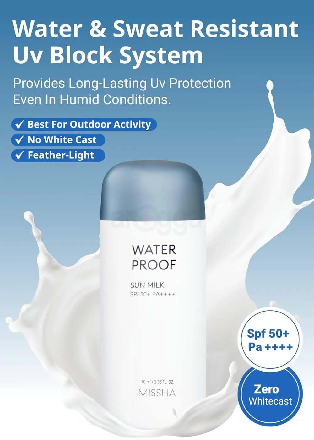 Missha All Around Safe Block Waterproof Sun Milk SPF50+/PA+++ (70ml)