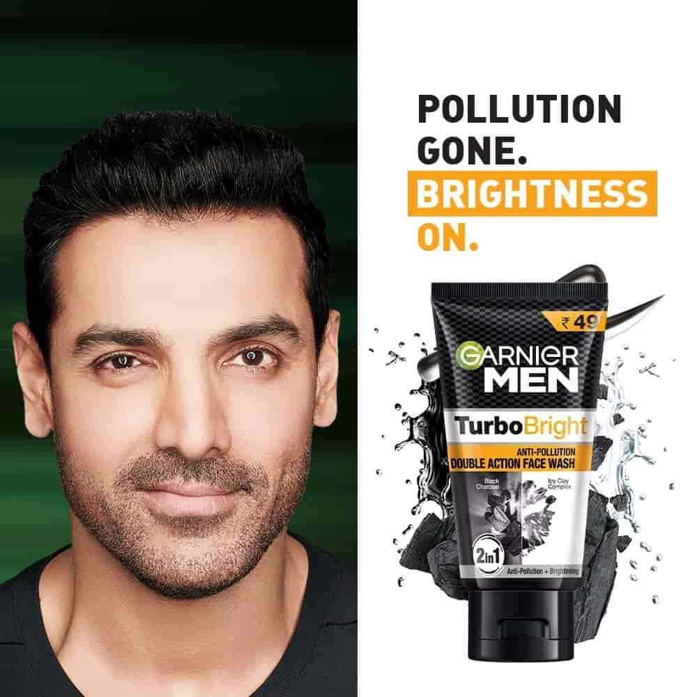 Garnier Men Turbo Bright Anti Pollution Double Action Face Wash 50g / 100g