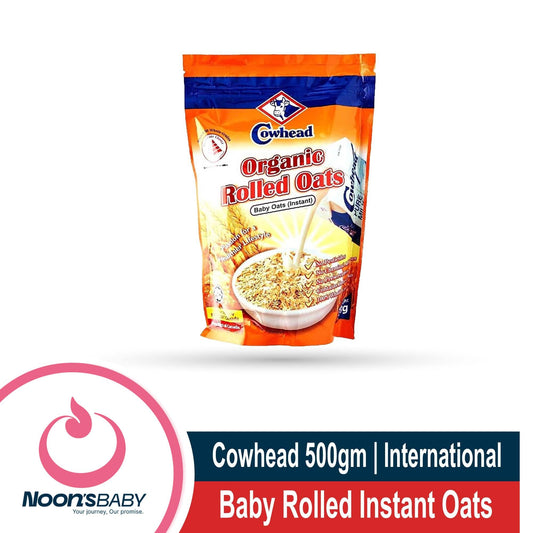 Cowhead Organic Baby Rolled Instant Oats - 500 gm