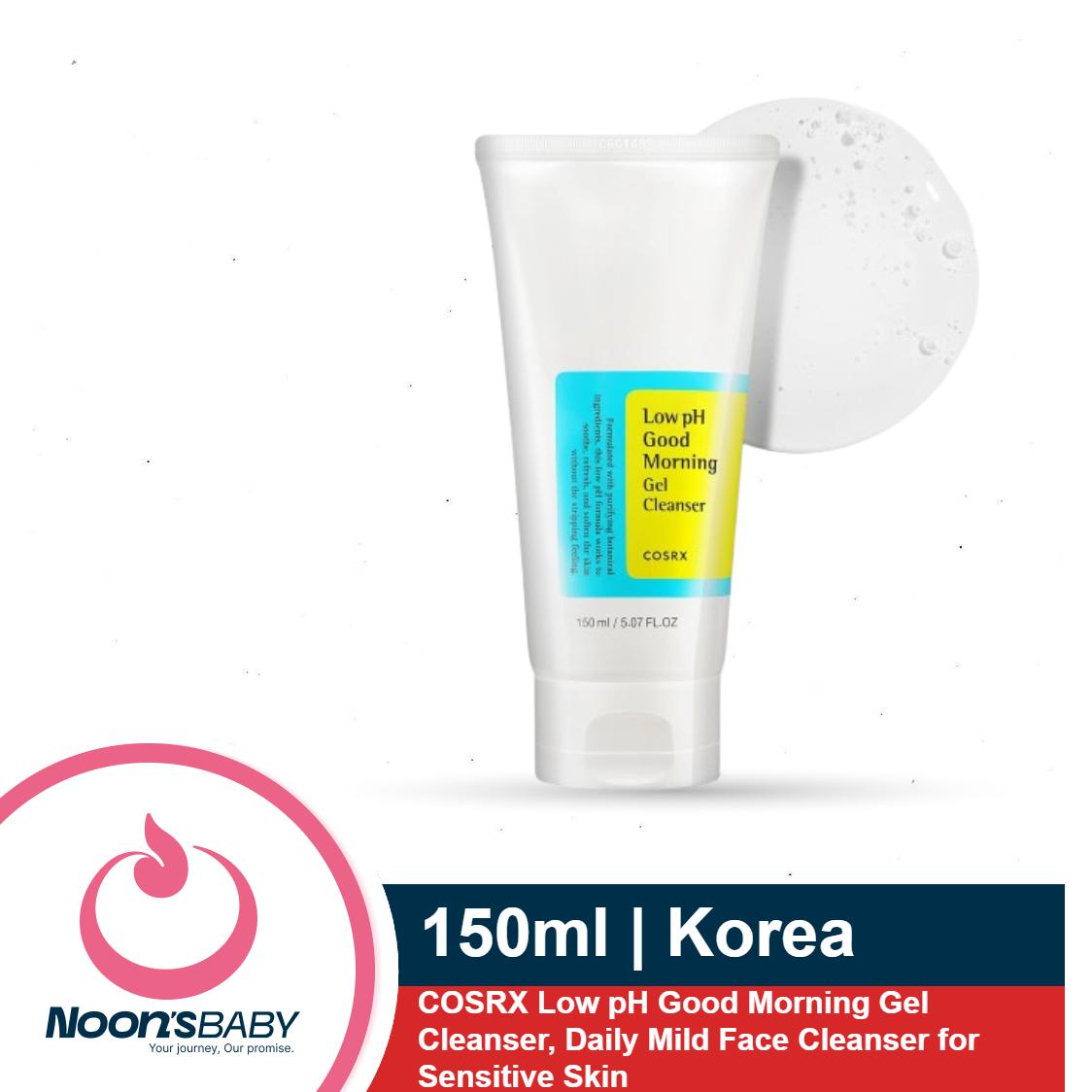 COSRX Low pH Good Morning Gel Cleanser 150ml Daily Mild Face Cleanser for Sensitive Skin with BHA & Tea-Tree Oil, PH Balancing | Korea