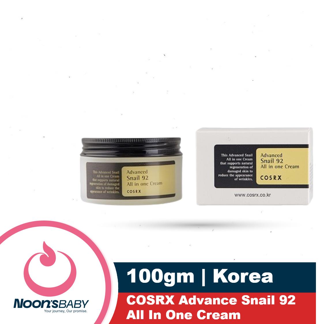Cosrx Advanced Snail 92 All In One Cream 100gm | Korea