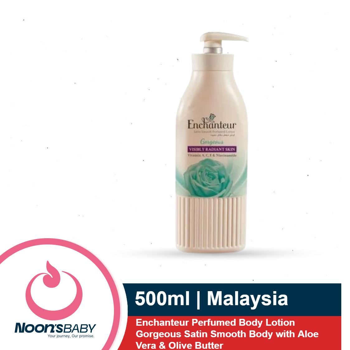 Enchanteur Perfumed Body Lotion 500ml Gorgeous Satin Smooth Body with Aloe Vera & Olive Butter | Malaysia
