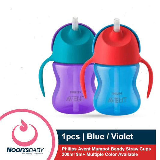 Philips Avent Mumpot Bendy Straw Cups 200ml 9m+ Multiple Color Available (Made In Indonesia)