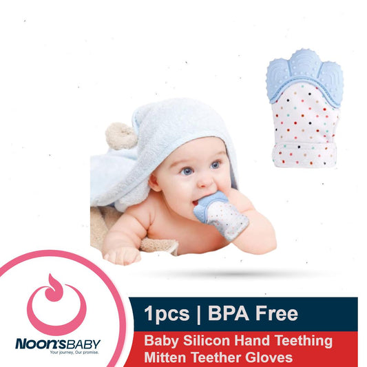 1pcs Baby Teether Gloves Teething Mitten Baby Molar Anti-biting Tool Silicon Gloves (Multicolor)