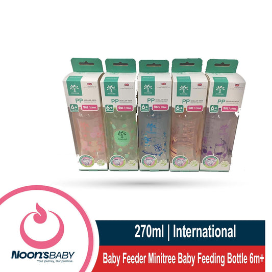 Baby Feeder Minitree Baby Feeding Bottle 6m+ 270ml Bottle Multicolor Available