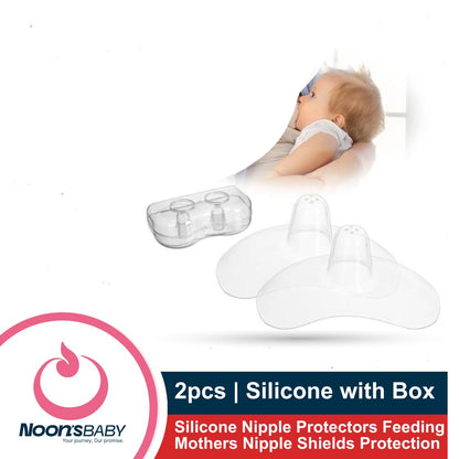 2pcs Silicone Nipple Shield with Carrying Boxes/ Without Box Breastfeeding Nipple Cover