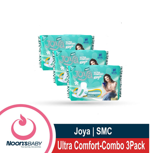 Joya Sanitary Napkin - Ultra Comfort 8 Pads Pack - 3 Pack Combo - Panty/Wings System - Pad