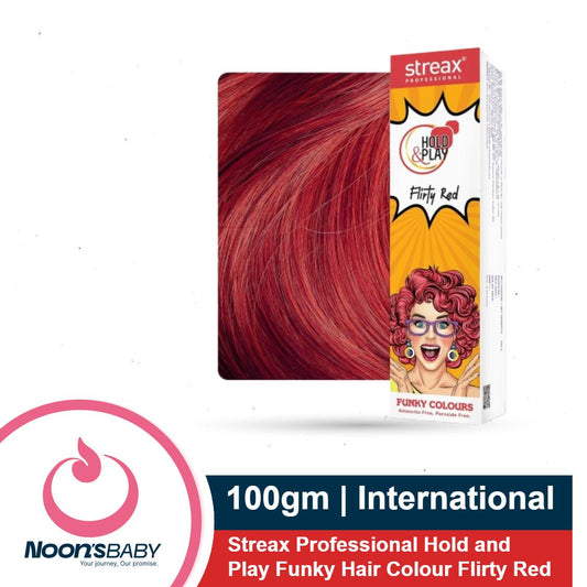 Streax Professional Hold and Play Funky Hair Colour Flirty Red 100gm
