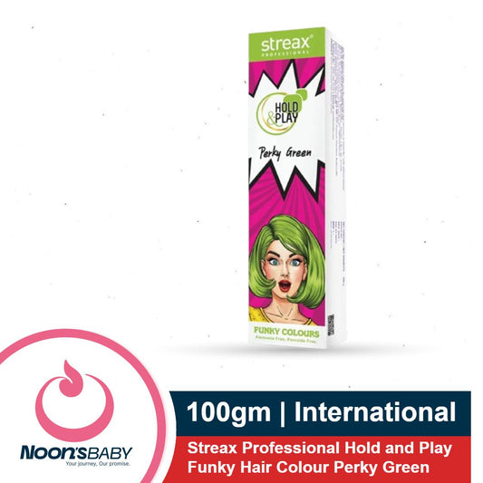 Streax Professional Hold and Play Funky Hair Colour Perky Green (100gm)
