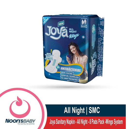 Joya Sanitary Napkin | All Night - 8 Pads Pack | Panty/Wings System- 1 Pack