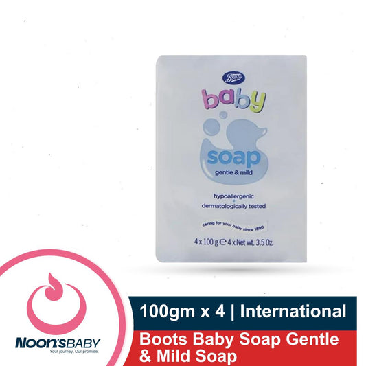 Boots Baby Soap Gentle & Mild 100gm x 4 Soap (International)