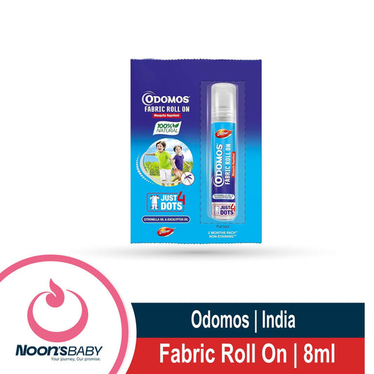 Odomos Mosquito Repellent Fabric Rollon Citronella & Eucalyptus Oil | 8Ml | Made In India
