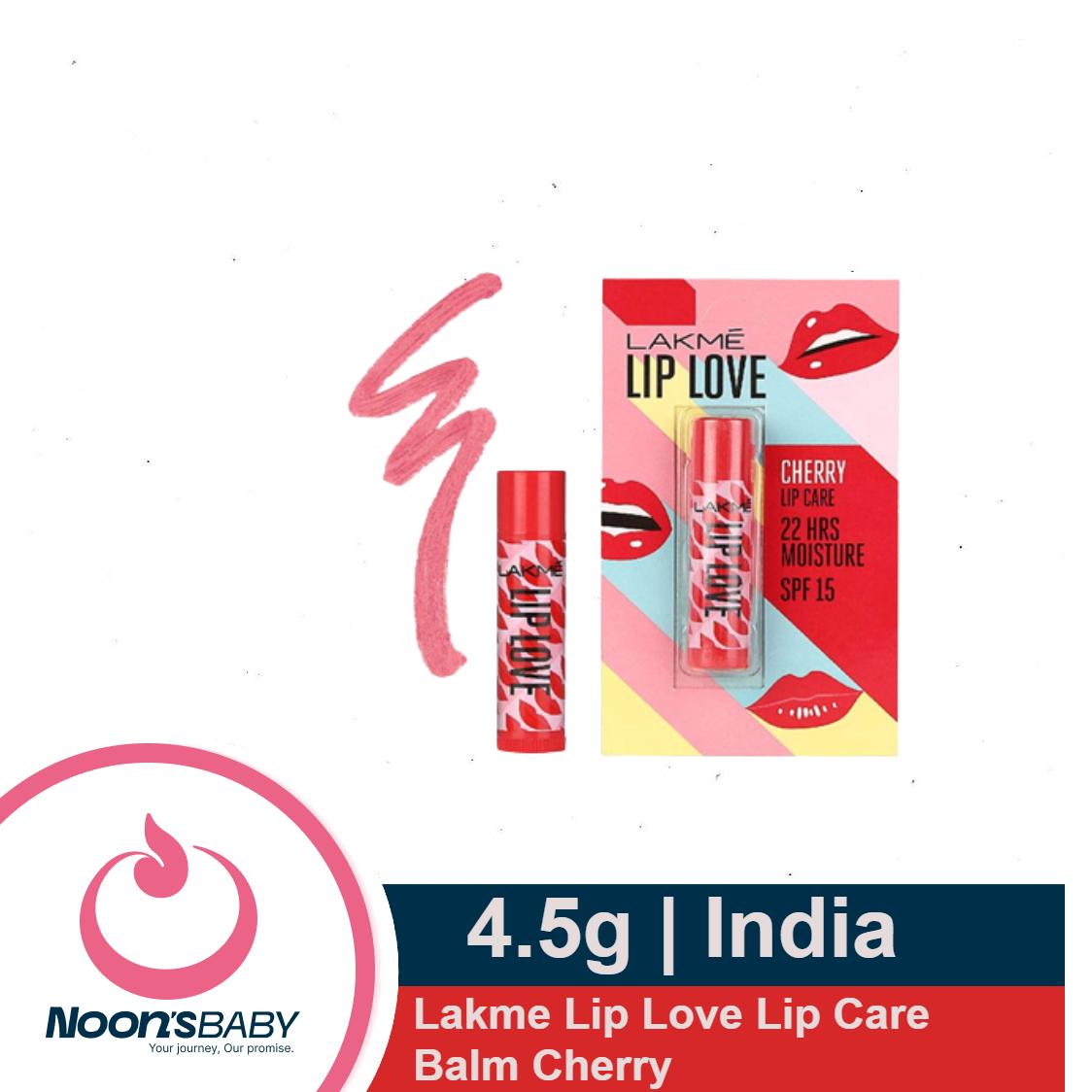Lakme Lip Love Cherry Lip Care Balm 4.5g | 22 H Moisture Formula | SPF 15