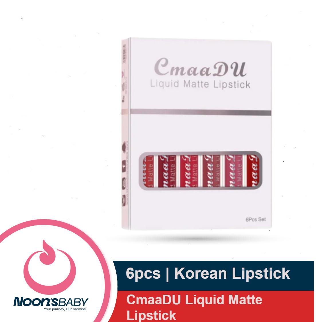 CmaaDu 6 Pcs Set Liquid Matte Non-stick Cup Waterproof Lipstick Set