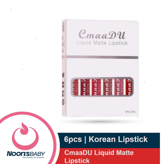 CmaaDu 6 Pcs Set Liquid Matte Non-stick Cup Waterproof Lipstick Set