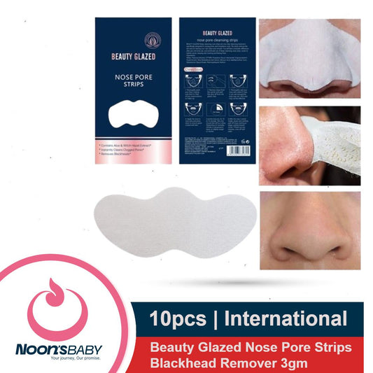 10pcs Beauty Glazed Nose Pore Strips Blackhead Remover 3gm