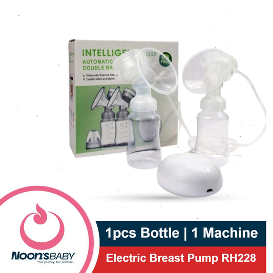 1 Machine, 1 Bottle Electric Breast Pump RH228 Intelligent Automatic Breast Pump | BPA-Free USB Dual Control Milk Suction and Breast Massager Baby Breastfeeding