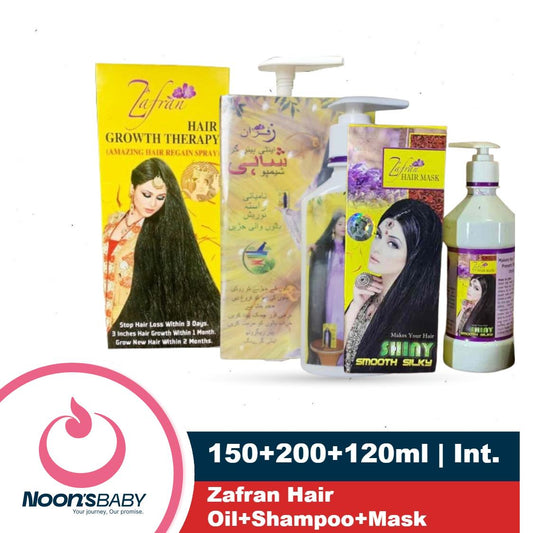 Zafran Hair Loss Combo - Zafran Hair Oil 150ml & Zafran Hair Mask 120ml & Zafran Hair Shampoo 200ml