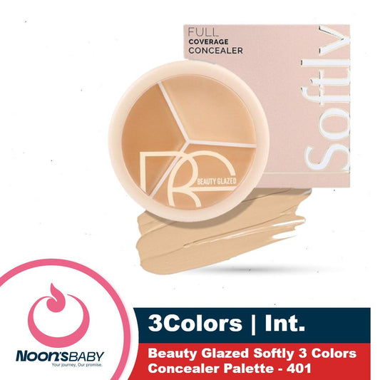 Beauty Glazed Softly 3 Colors Concealer Palette - Shade#401, 402
