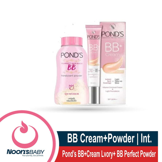 Pond's BB Combo - Pond's BB Perfect Radiance Translucent Faical Powder 50g & BB+ Cream With SPF 30 PA++ 18g - Ivory