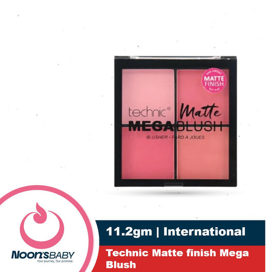 Technic Matte Mega Blush Palette - Highly Pigmented, 4 Colors, Long-Lasting 11.2g