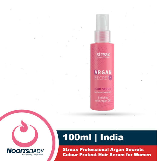 Streax Professional 100ml Argan Secrets Colour Protect Hair Serum for Women | Enriched with Argan Oil & UV Filter | Prevents Frizz | Provides Instant Shine & Smoothness | Enhances Radiance of Hair