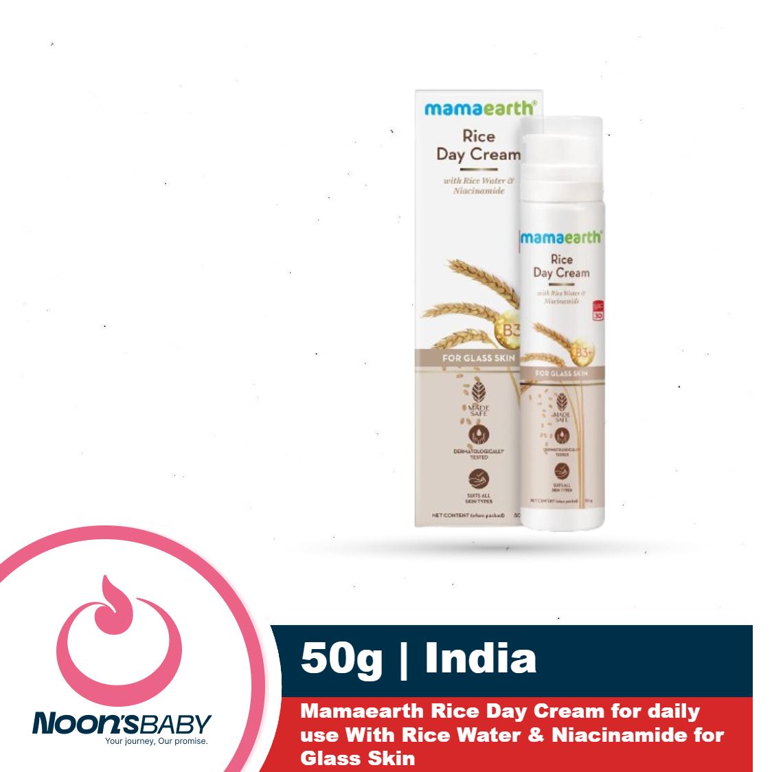 Mamaearth Rice Day Cream Ointment for Daily Use 50g With Rice Water & Niacinamide for Glass Skin
