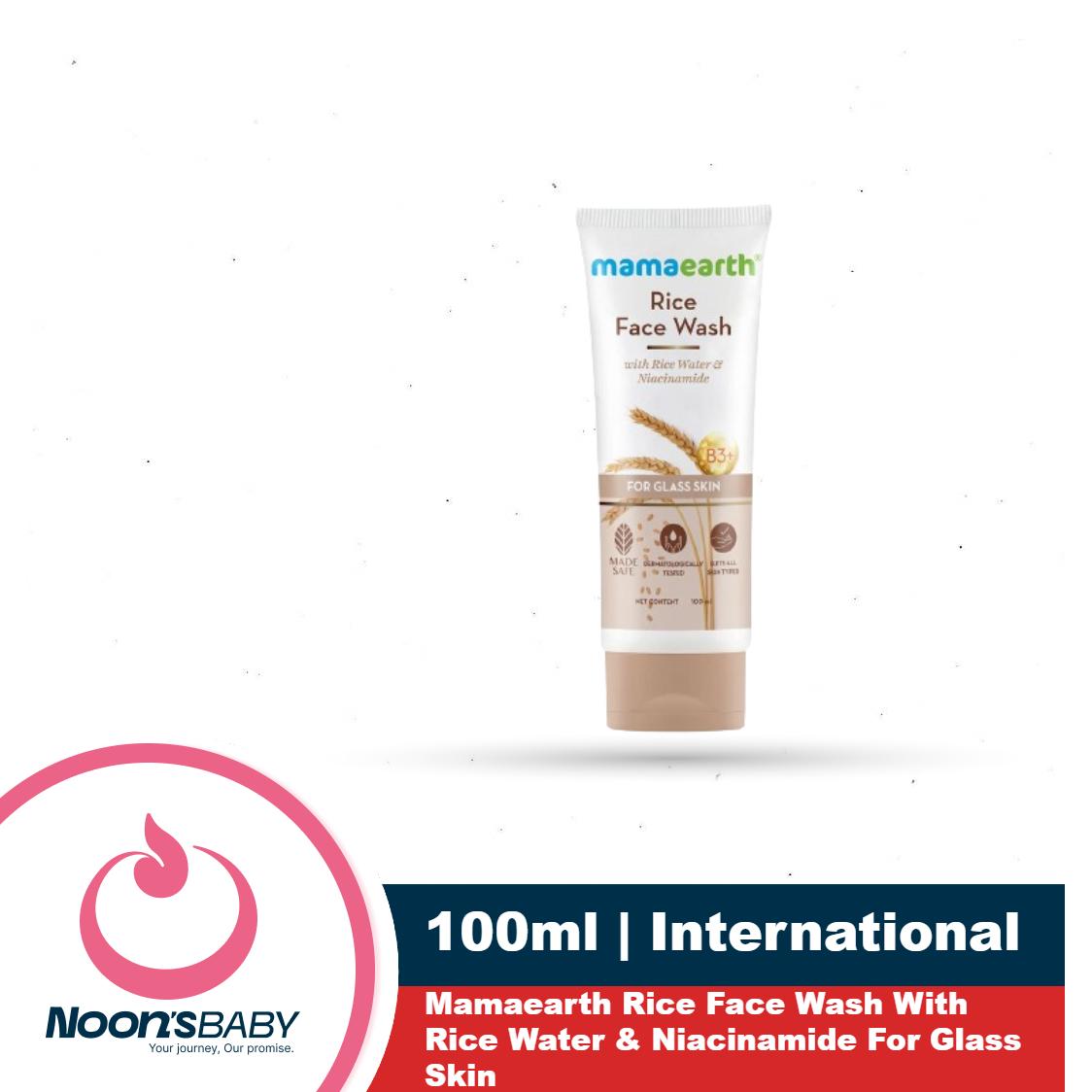 Mamaearth Rice Face Wash 100ml With Rice Water & Niacinamide For Glass Skin | India
