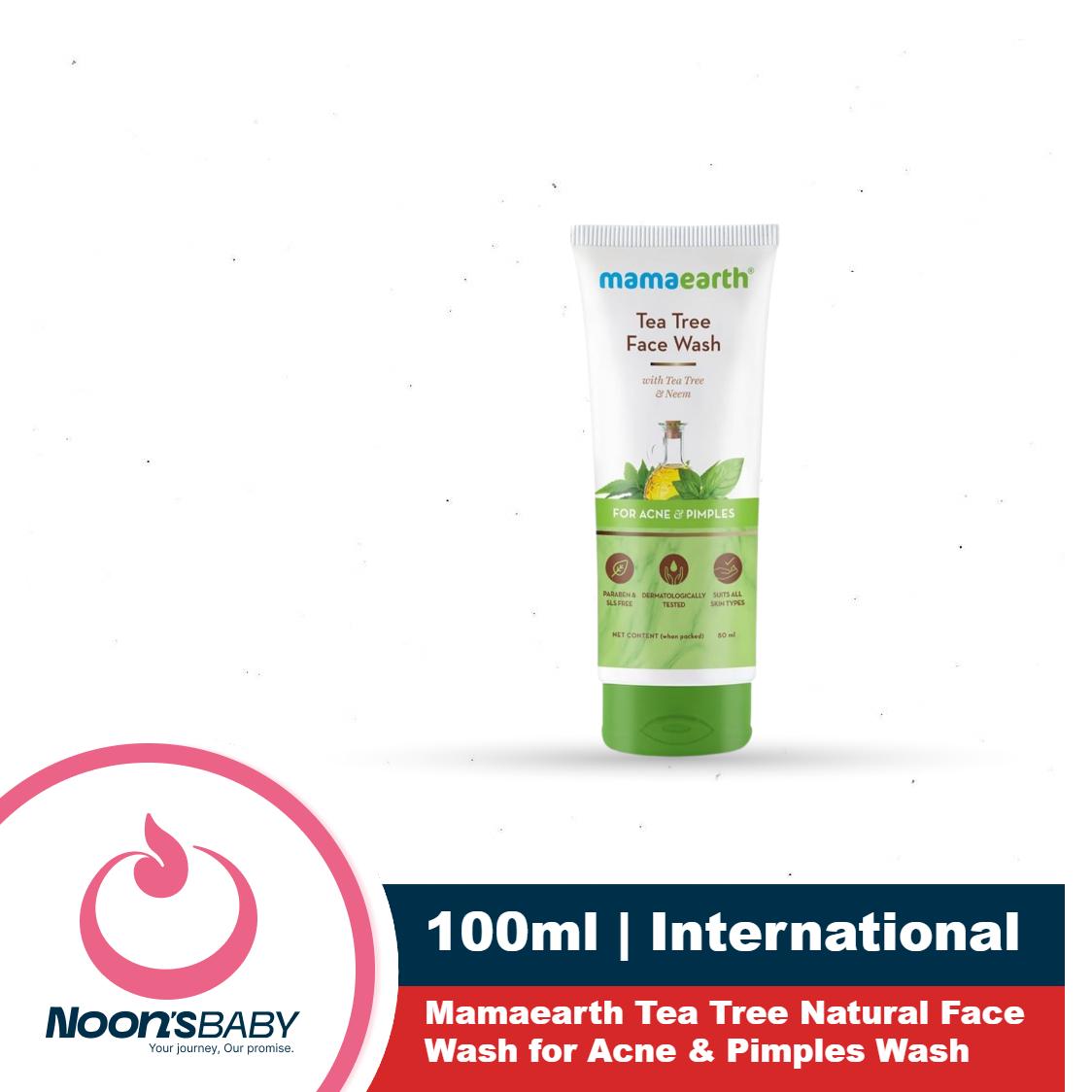 Mamaearth Tea Tree Natural Face Wash 100ml for Acne & Pimples Wash For Normal & Dry Skin