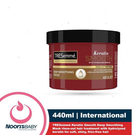 TRESemme Keratin Smooth Deep Smoothing Mask 440ml Rinse-out Hair Treatment with Hydrolysed Keratin for soft, shiny, frizz-free Hair