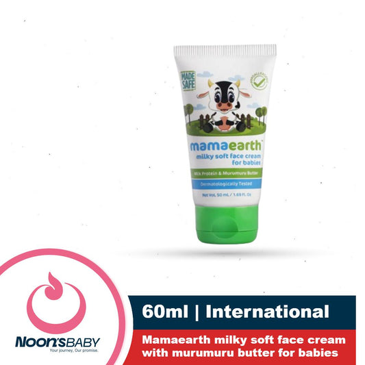 Mamaearth Milky Soft Face Cream 60g with Murumuru Butter for Babies