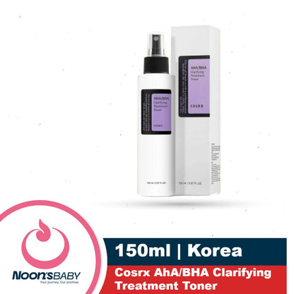 Cosrx AHA/BHA Clarifying Treatment Face Toner 150ml / 50ml | Daily Skincare For All Skin Type | Korean Baeuty