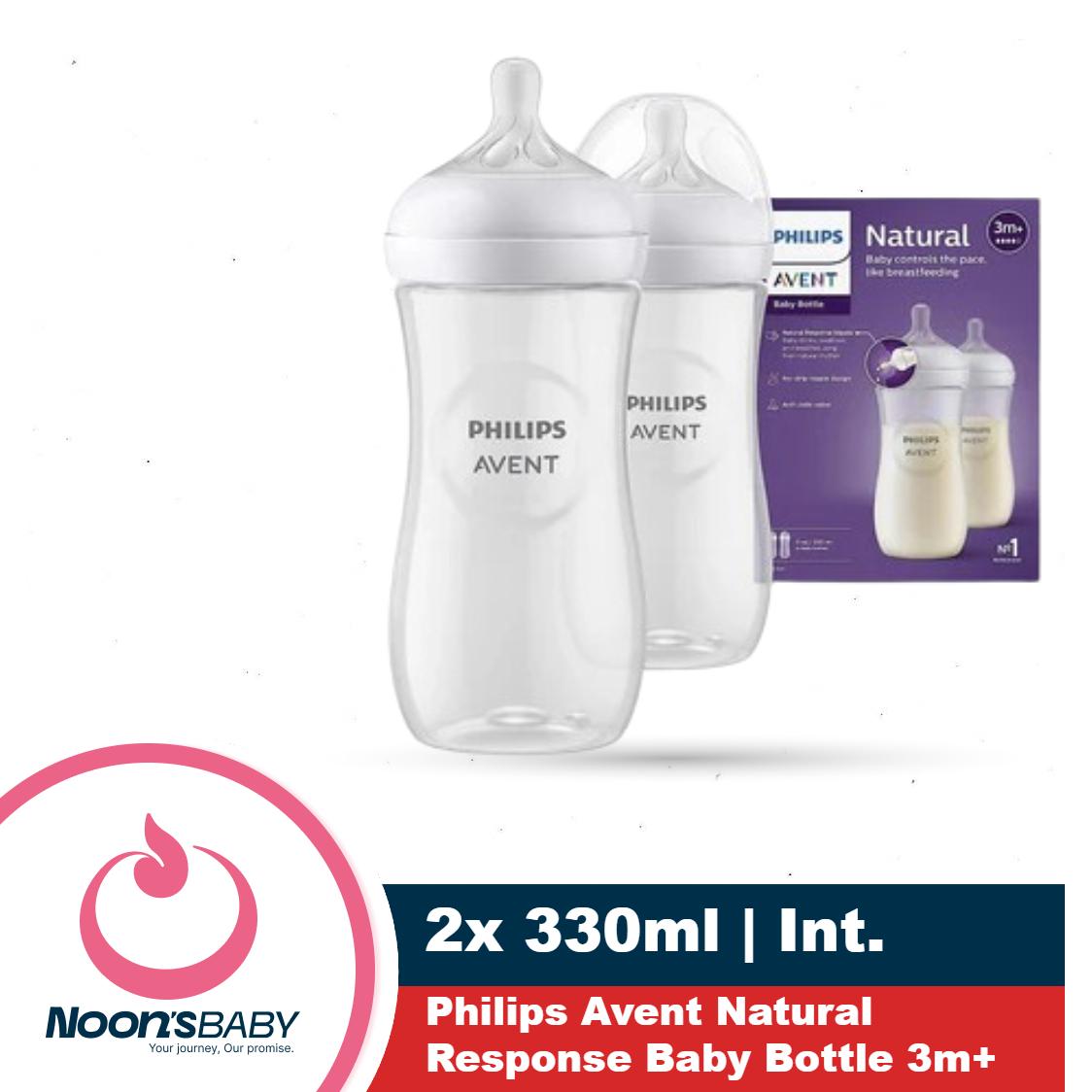 Philips Avent Feeder Natural Response Baby Bottle 3m+ 330ml x2 Plastic Bottle