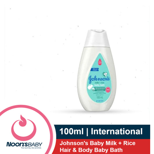 Johnson's Baby Milk + Rice Hair & Body Baby Bath 100ml | International