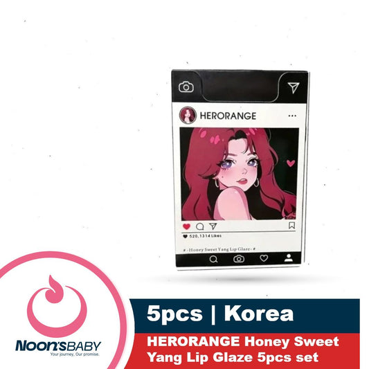 HERORANGE Honey Sweet Yang Lip Glaze 5pcs set Lipstick | Girl Face