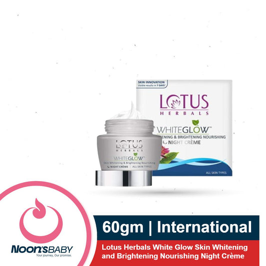 Lotus Herbals White Glow Skin Whitening and Brightening Nourishing Night Crème | 60g