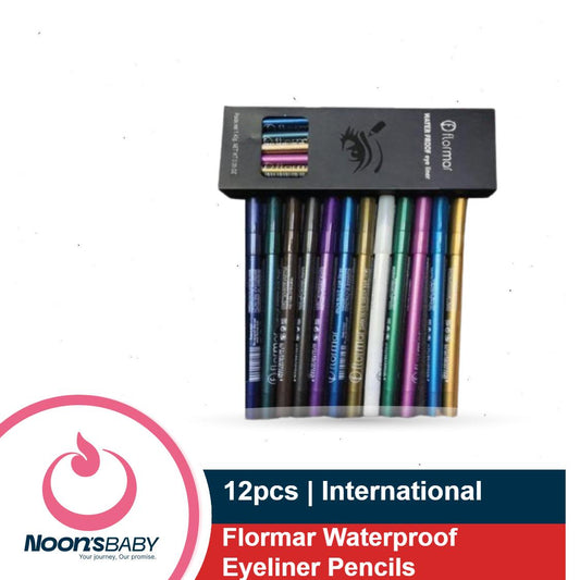 Flormar Waterproof Eyeliner Pencils 12pcs Set