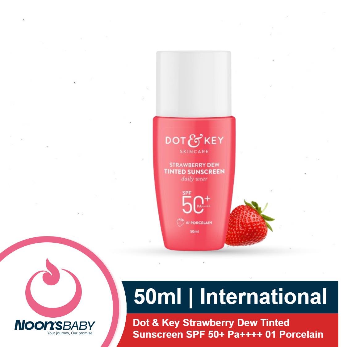 Dot & Key Strawberry Dew Tinted Sunscreen 50ml SPF50+ Pa++++ | Protection Against UA/UB | Broad Spectrum, Water & Sweat resistant | For All Skin Types | India
