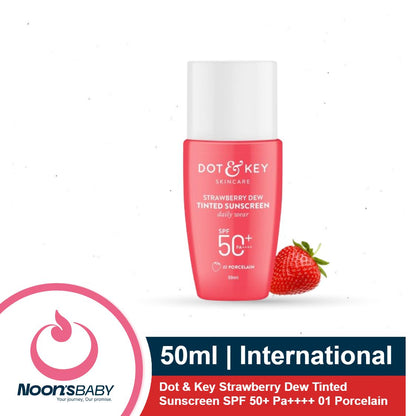 Dot & Key Strawberry Dew Tinted Sunscreen 50ml SPF50+ Pa++++ | Protection Against UA/UB | Broad Spectrum, Water & Sweat resistant | For All Skin Types | India
