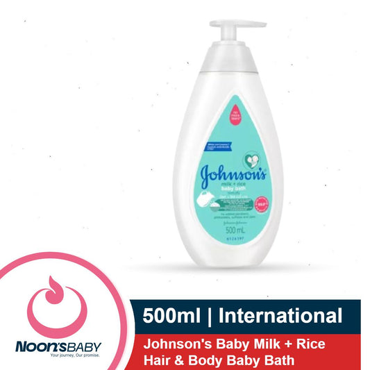 Johnson's Baby Milk + Rice Hair & Body Baby Bath 500ml / 200ml / 100ml | International
